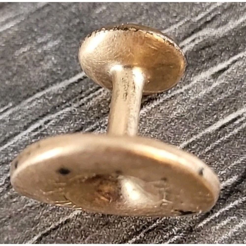 Antique Krementz Collar Button Stud Rolled Gold Plate Detachable Shirt Pin Vtg